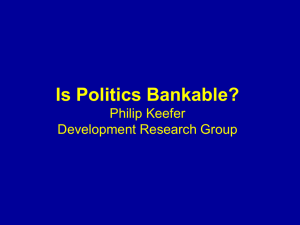 Is Politics Bankable?