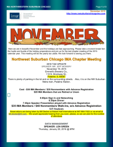 November 2015 - Northwest Suburban Chicago IMA Chapter