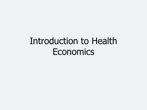 Introduction to Health Economics - Medical and Public Health Law Site