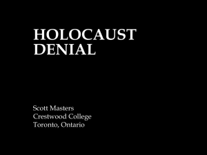 What is “Holocaust denial”?