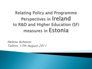 Relating Policy and Programme Perspectives in Ireland to