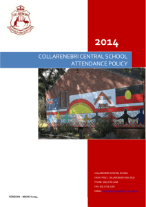 CCS Attendance Policy 2014 - Collarenebri Central School
