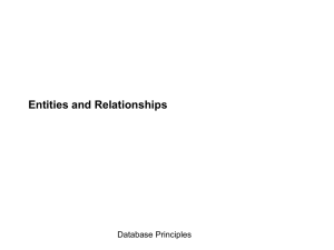 Entities and Relationships