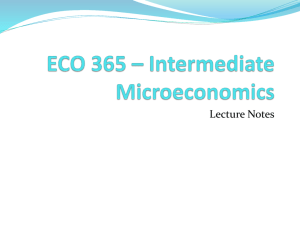 ECO 365 – Intermediate Microeconomics