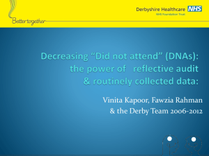 A retrospective audit on “Did not attend” (DNA) appointments in