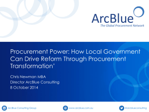 Procurement power, how local government can drive reform through