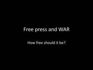 Free press and WAR