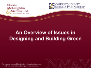An Overview of Issues in Designing and Building Green