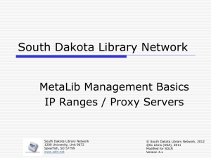 Metalib - South Dakota Library Network