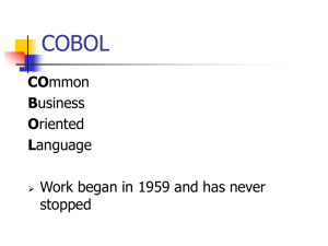 COBOL - Computer Science & Engineering