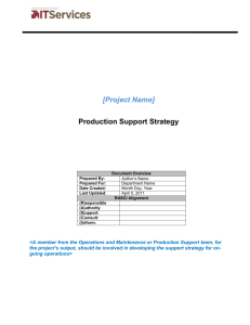 TST-MAND-Production Support Strategy