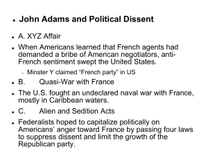 John Adams and Political Dissent