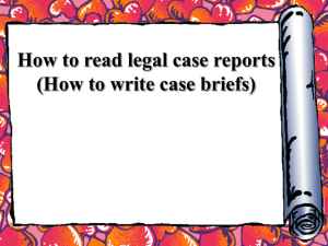 How to read legal case reports
