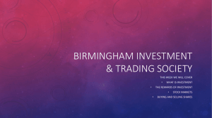 Birmingham Investment & Trading society 1st feb