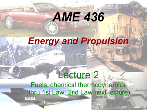 AME 436 Energy and Propulsion