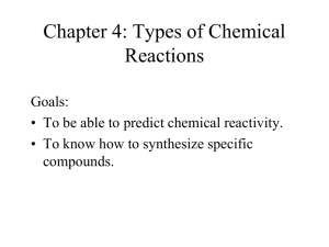 Chapter 5: Types of Chemical Reactions