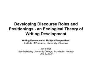 an Ecological Theory of Writing Development