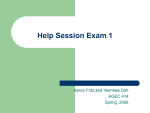 Help Session Midterm