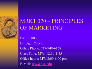 mrkt 370 – principles of marketing