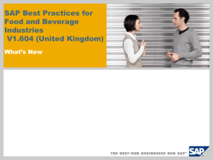 SAP Best Practices for Consumer Products/Wholesale Distribution