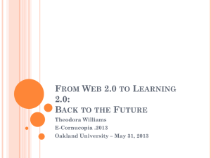 From Web 2.0 to Learning 2.0: Back to the Future