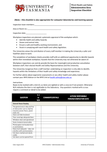 Administration Inspection Checklist