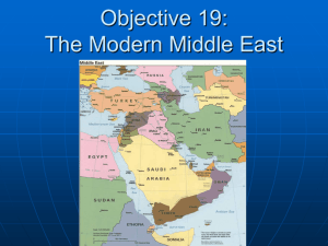 Objective 19: The Modern Middle East