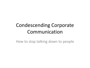 Condescending Corporate Communication