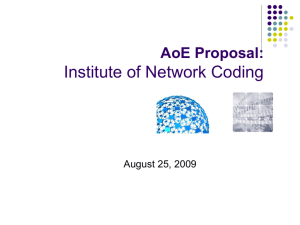 Network Coding - The Chinese University of Hong Kong
