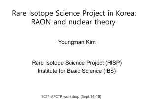 Rare Isotope Science Project in Korea: RAON and nuclear theory