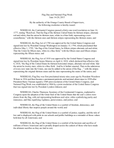 Resolution for Flag Day and National Flag Week