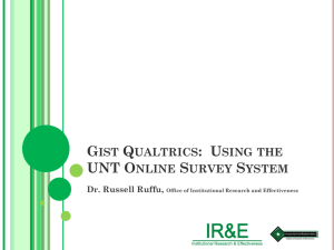 GIST QUALTRICS - Data, Analytics, & Institutional Research