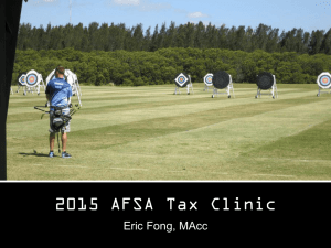 2014 AFSA Tax Clinic Training