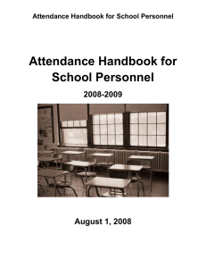 Attendance Handbook for School Personnel