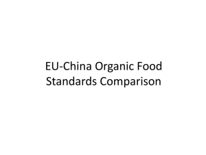 EU-China organic food legislation