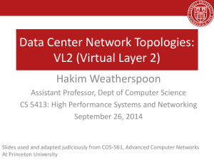 Data Center Network Topologies: VL2 (Virtual