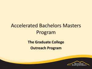 Accelerated Bachelors Masters Program