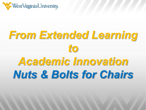 Academic Innovation Nuts to Bolts