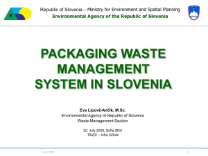 Packaging Waste Management System in Slovenia
