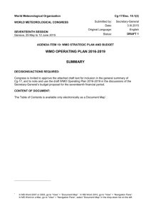 WMO Document Template