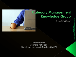 CMKG training overview - Category Management Association