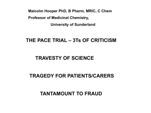 Professor Malcolm Hooper - PACE trial review - Forward-ME
