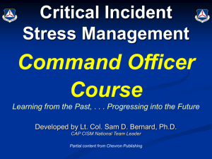 Critical Incident Stress