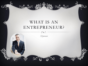 What is an Entrepreneur Shywuan