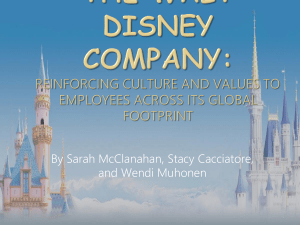 The Walt Disney Company: Reinforcing culture and values to