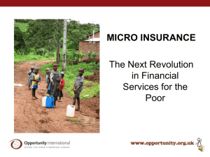 expanding micro-insurance in Africa.