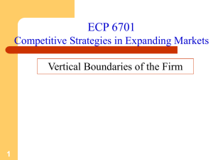 The Vertical Boundaries of the Firm