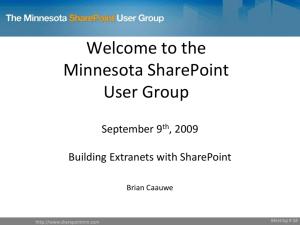 Building Extranets with SharePoint