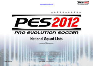PES2012 Squad Lists