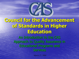 Council for the Advancement of Standards in Higher